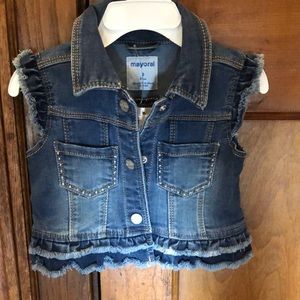NWT Toddler jean vest